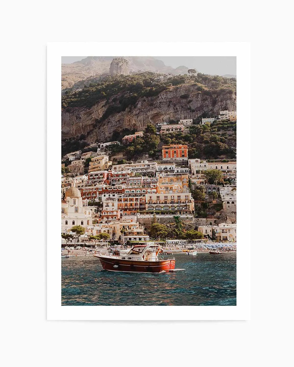 Positano Boat PT by Louise Krause Art Print from Olive et Oriel where you can shop wallpaper and artworks online