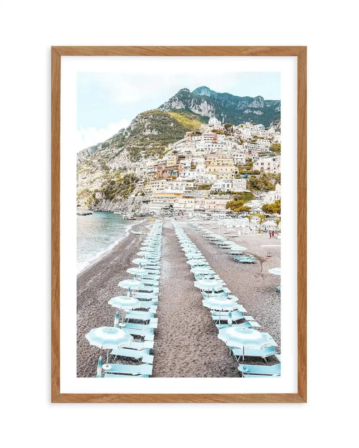 Positano Parisols Art Print-PRINT-Olive et Oriel-Olive et Oriel-50x70 cm | 19.6" x 27.5"-Walnut-With White Border-Buy-Australian-Art-Prints-Online-with-Olive-et-Oriel-Your-Artwork-Specialists-Austrailia-Decorate-With-Coastal-Photo-Wall-Art-Prints-From-Our-Beach-House-Artwork-Collection-Fine-Poster-and-Framed-Artwork