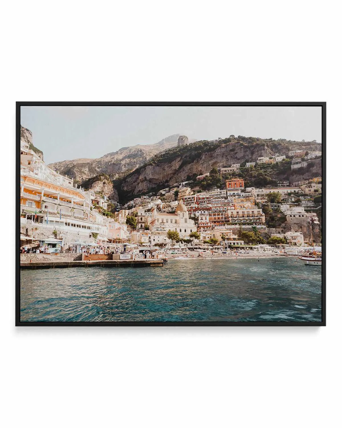Positano Port by Louise Krause | Framed Canvas Art Print from Olive et Oriel where you can shop wallpaper and artworks online