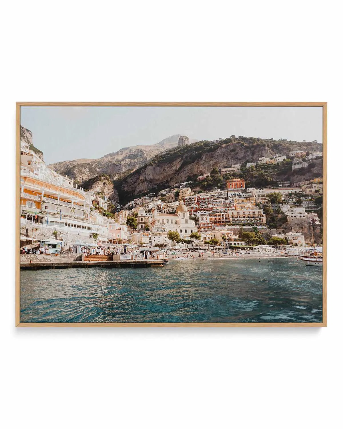 Positano Port by Louise Krause | Framed Canvas Art Print from Olive et Oriel where you can shop wallpaper and artworks online