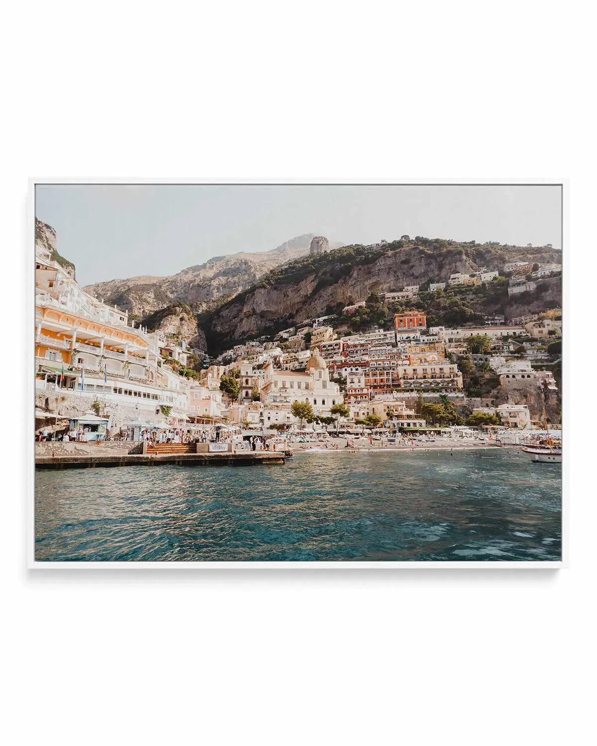 Positano Port by Louise Krause | Framed Canvas Art Print from Olive et Oriel where you can shop wallpaper and artworks online
