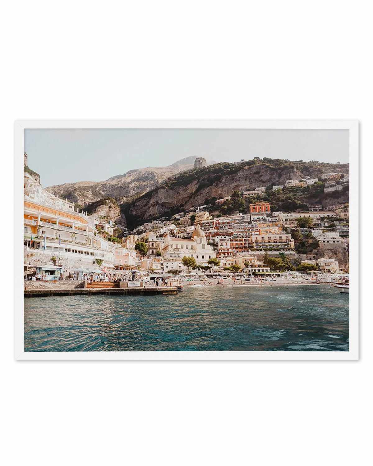 Positano Port by Louise Krause Art Print