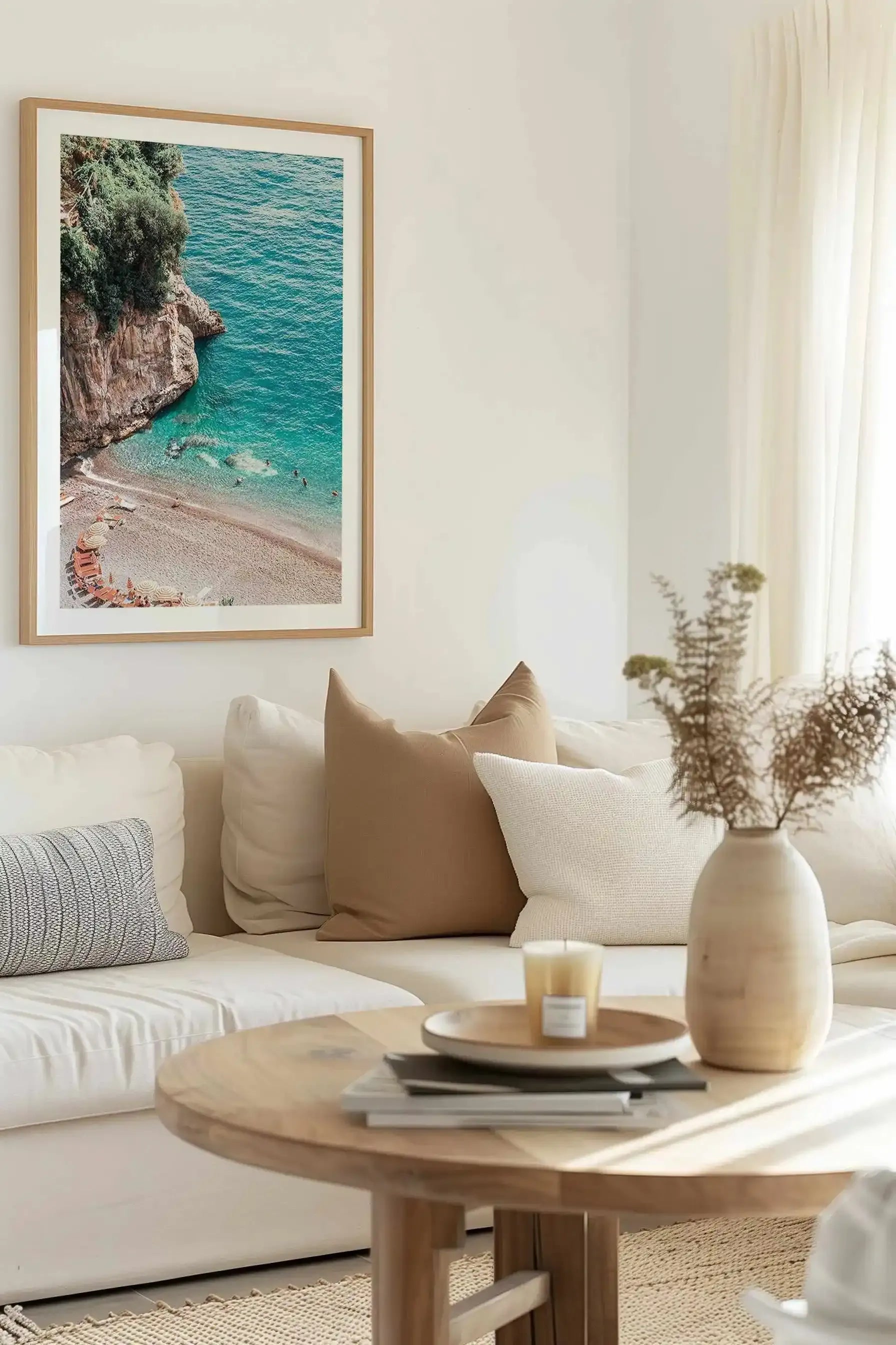 Positano Sands | Left PT Art Print from Olive et Oriel where you can shop wallpaper and artworks online