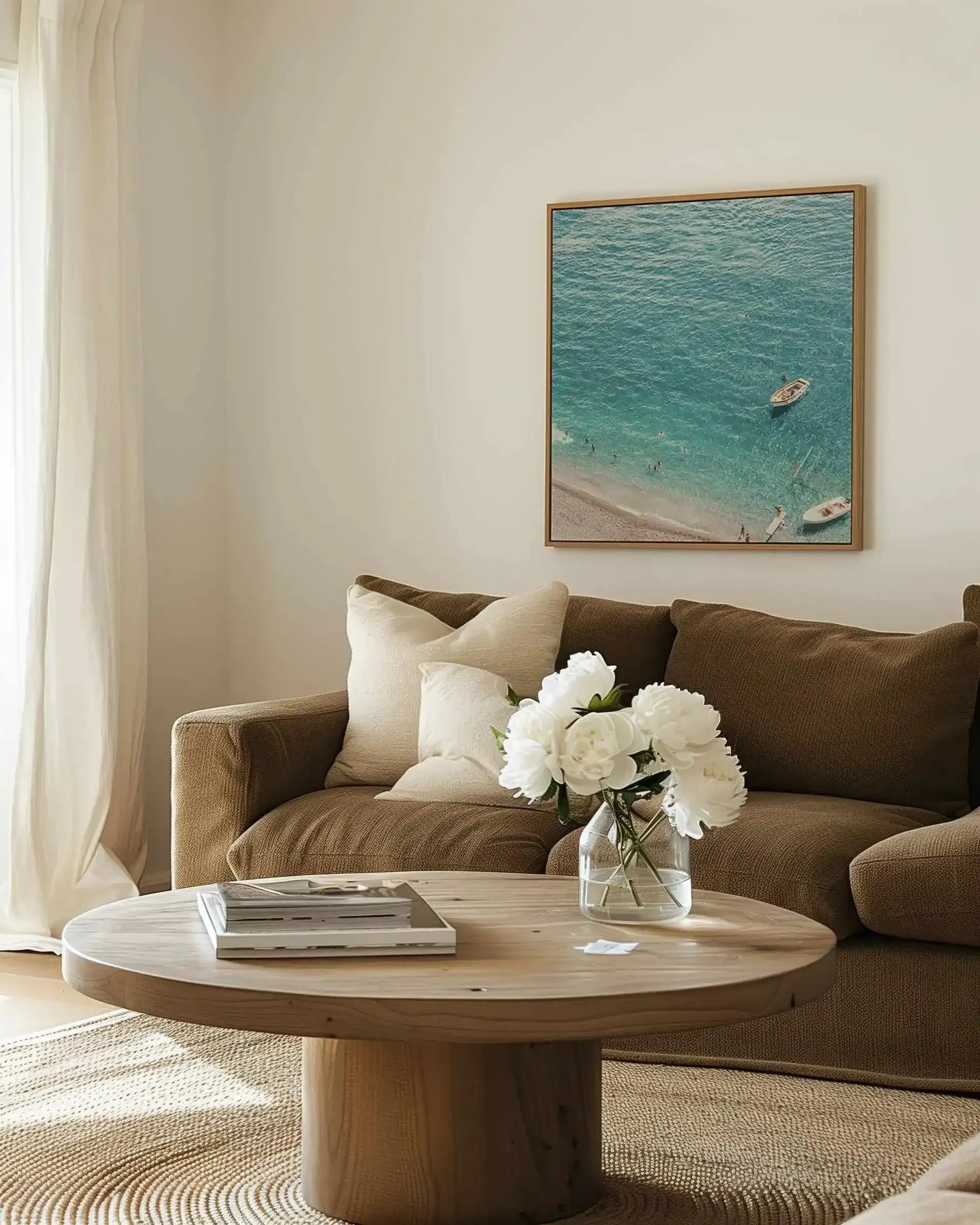 Positano Sands | Right SQ | Framed Canvas Art Print from Olive et Oriel where you can shop wallpaper and artworks online