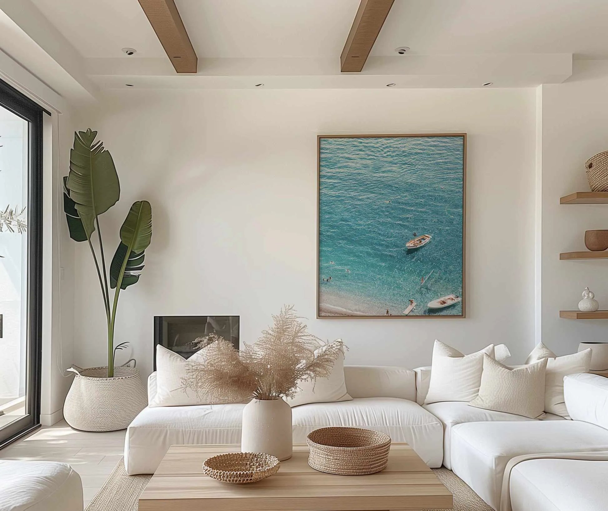 Positano Sands | Right PT | Framed Canvas from Olive et Oriel where you can shop wallpaper and artworks online