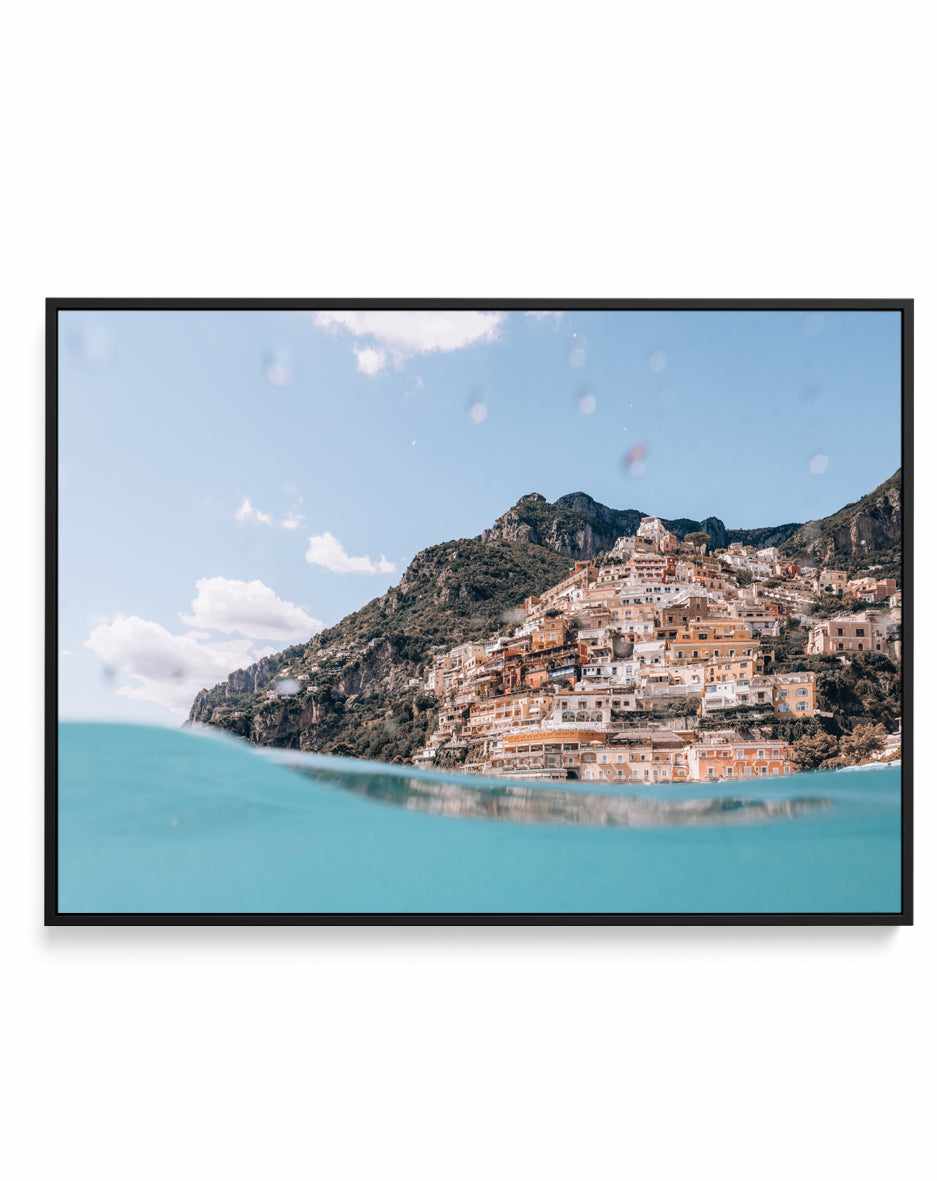 Positano Swim LS by Teigan Geercke Framed Canvas Art Print