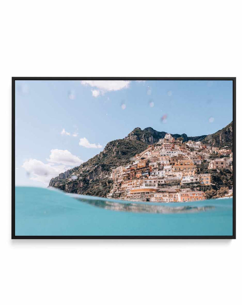 Positano Swim LS by Teigan Geercke Framed Canvas Art Print