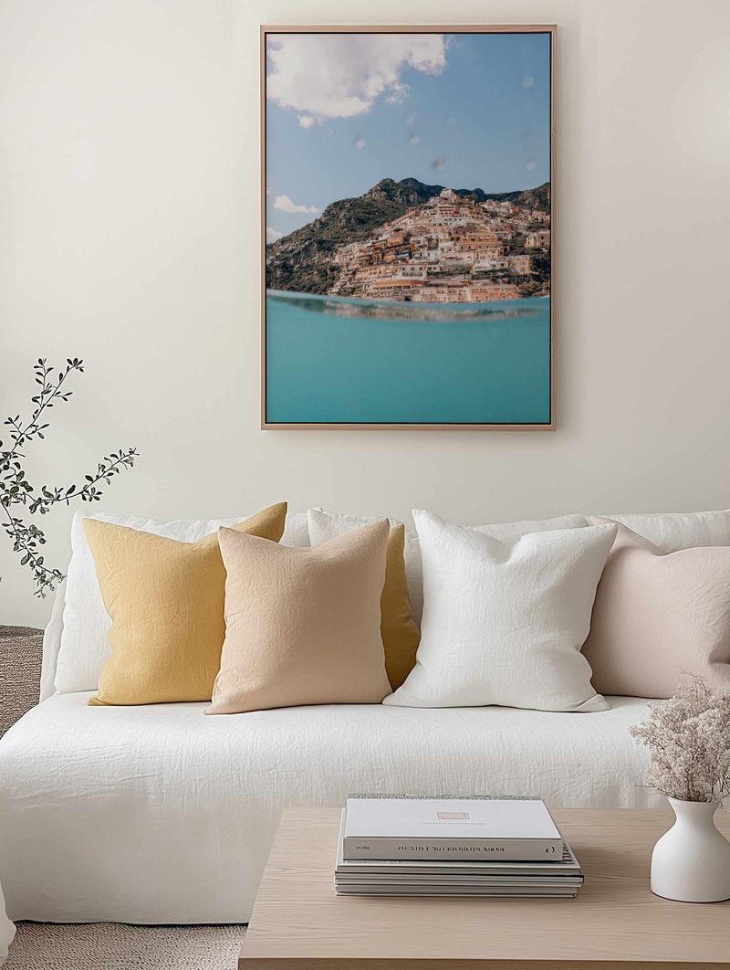 Positano Swim PT by Teigan Geercke Framed Canvas Art Print