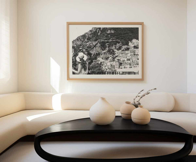 Positano Views B&W Art Print