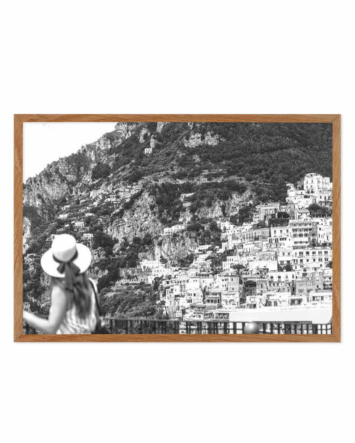 Positano Views B&W Art Print