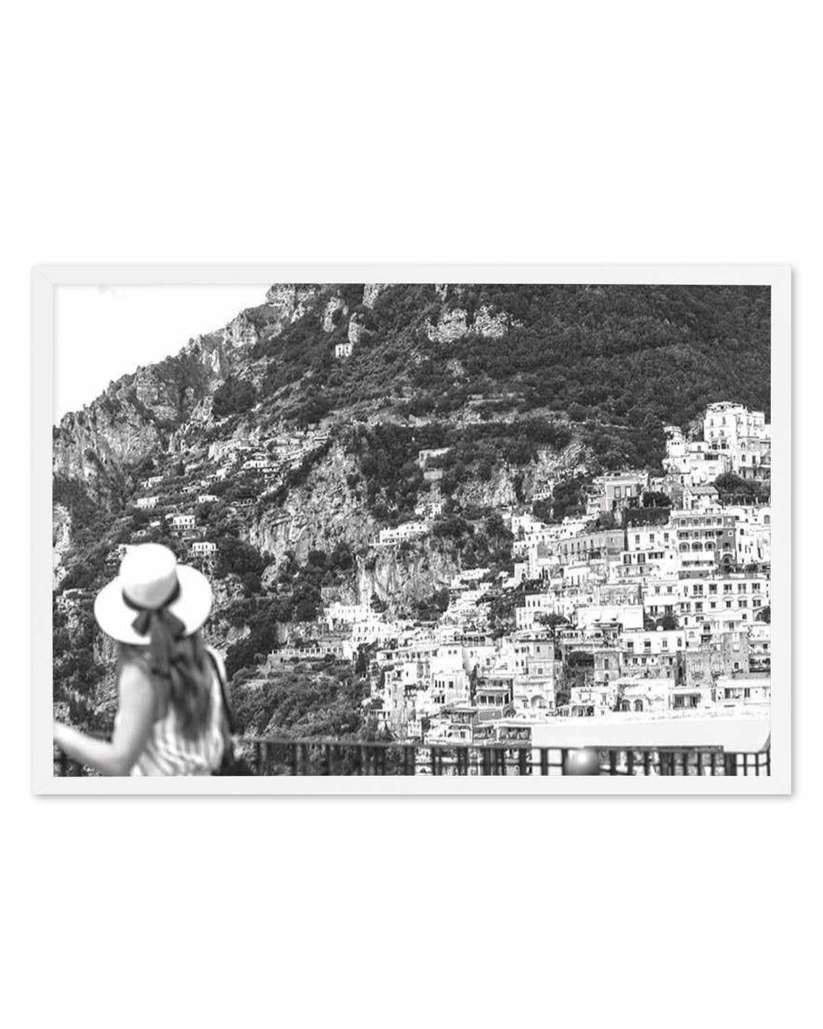 Positano Views B&W Art Print