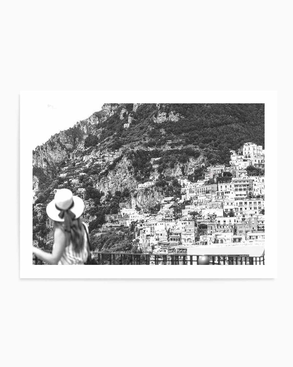 Positano Views B&W Art Print