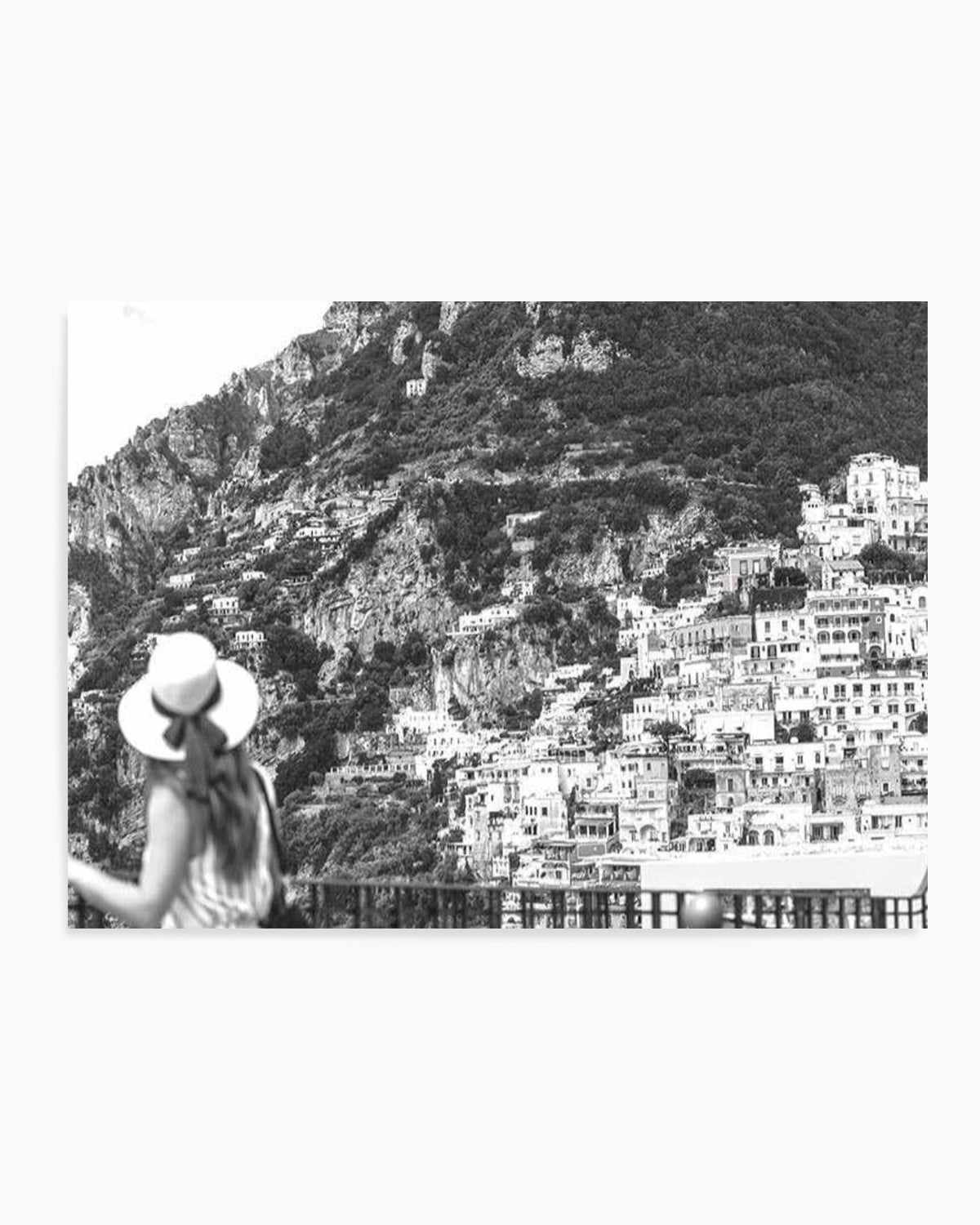 Positano Views B&W Art Print