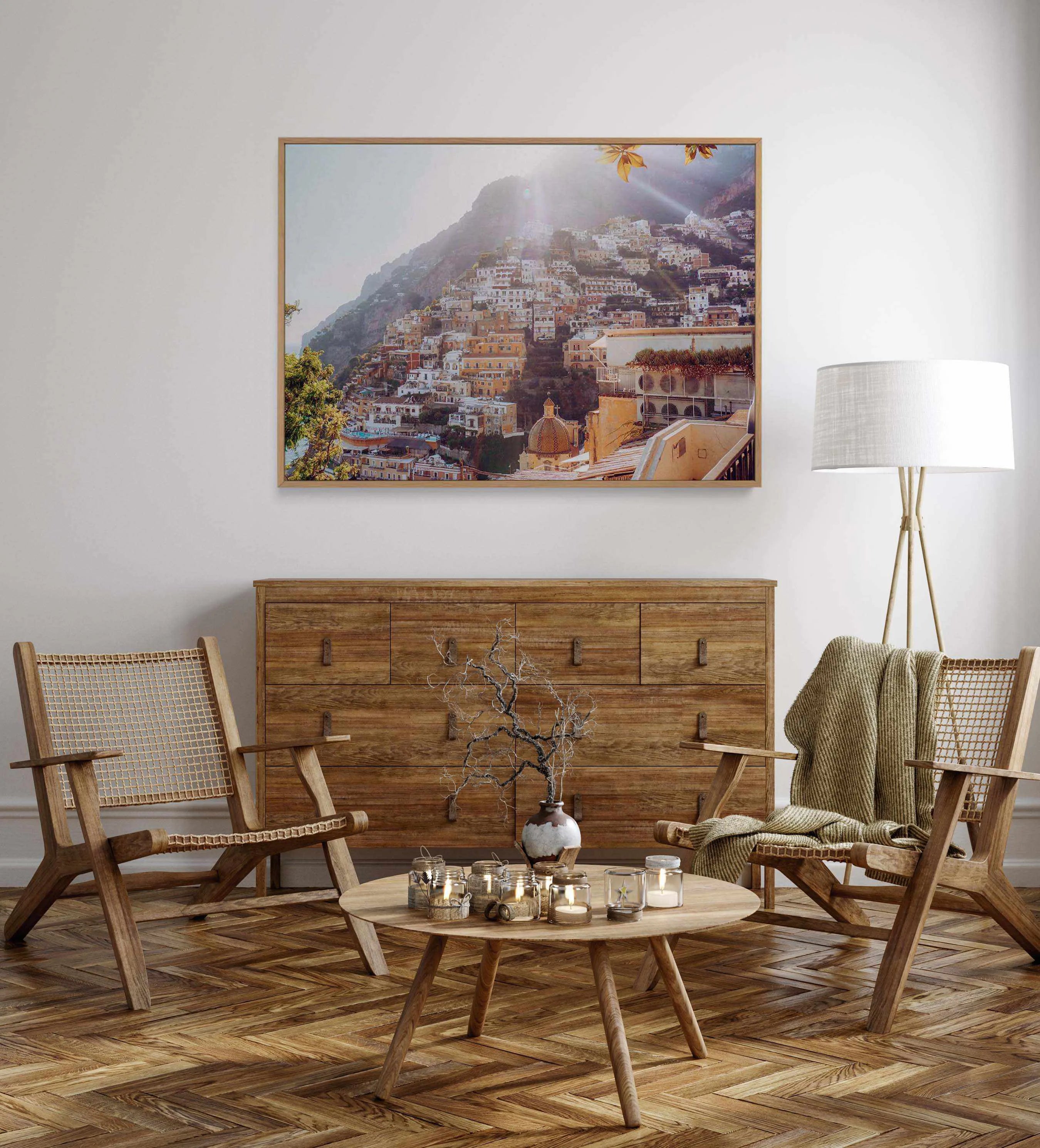 Positano Bliss LS by Louise Krause | Framed Canvas Art Print from Olive et Oriel where you can shop wallpaper and artworks online