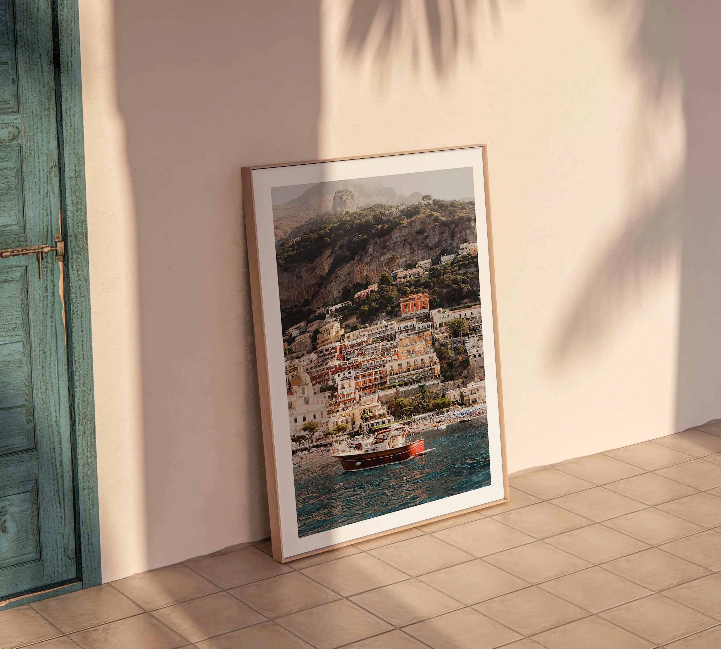 Positano Boat PT by Louise Krause Art Print from Olive et Oriel where you can shop wallpaper and artworks online
