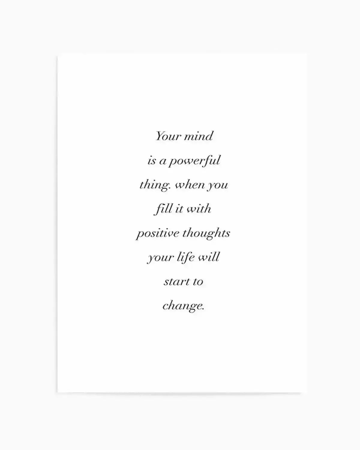 Positive Thoughts Art Print from Olive et Oriel where you can shop wallpaper and artworks online