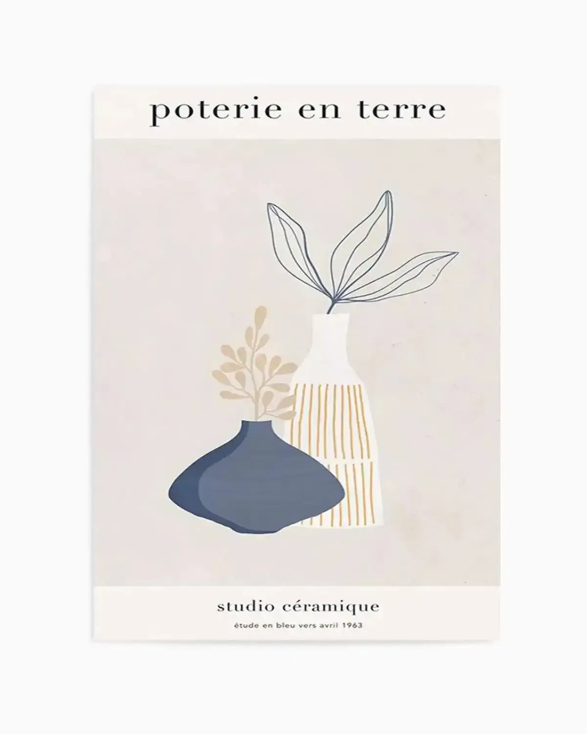 Poterie en Terre I Art Print from Olive et Oriel where you can shop wallpaper and artworks online