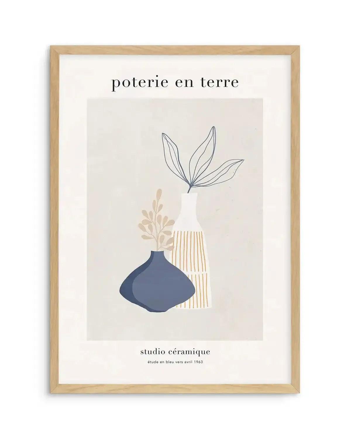 Poterie en Terre I Art Print-PRINT-Olive et Oriel-Olive et Oriel-A5 | 5.8" x 8.3" | 14.8 x 21cm-Oak-With White Border-Buy-Australian-Art-Prints-Online-with-Olive-et-Oriel-Your-Artwork-Specialists-Austrailia-Decorate-With-Coastal-Photo-Wall-Art-Prints-From-Our-Beach-House-Artwork-Collection-Fine-Poster-and-Framed-Artwork
