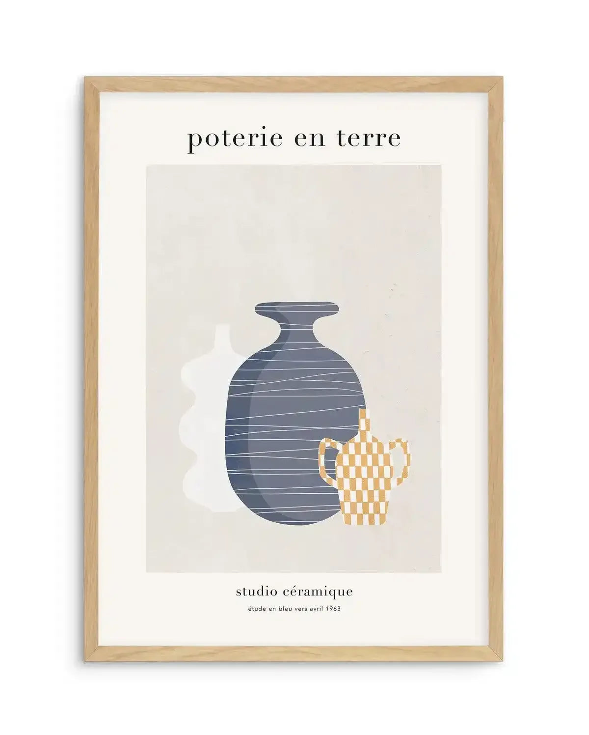 Poterie en Terre II Art Print-PRINT-Olive et Oriel-Olive et Oriel-A5 | 5.8" x 8.3" | 14.8 x 21cm-Oak-With White Border-Buy-Australian-Art-Prints-Online-with-Olive-et-Oriel-Your-Artwork-Specialists-Austrailia-Decorate-With-Coastal-Photo-Wall-Art-Prints-From-Our-Beach-House-Artwork-Collection-Fine-Poster-and-Framed-Artwork