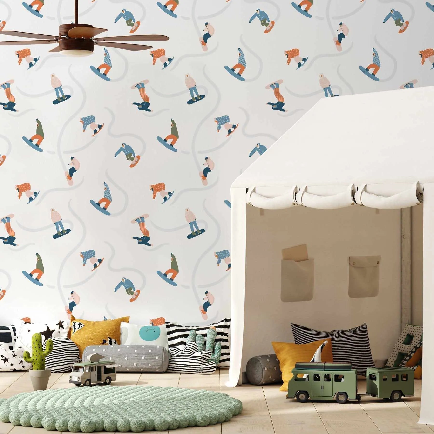 Powder Days Wallpaper-Wallpaper-Buy Kids Removable Wallpaper Online Our Custom Made Children√¢‚Ç¨‚Ñ¢s Wallpapers Are A Fun Way To Decorate And Enhance Boys Bedroom Decor And Girls Bedrooms They Are An Amazing Addition To Your Kids Bedroom Walls Our Collection of Kids Wallpaper Is Sure To Transform Your Kids Rooms Interior Style From Pink Wallpaper To Dinosaur Wallpaper Even Marble Wallpapers For Teen Boys Shop Peel And Stick Wallpaper Online Today With Olive et Oriel