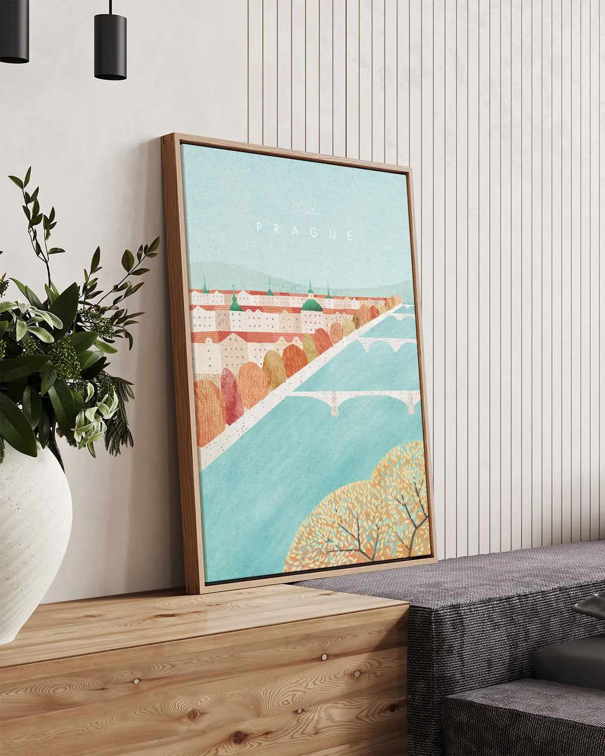 Prague by Henry Rivers | Framed Canvas Art Print from Olive et Oriel where you can shop wallpaper and artworks online