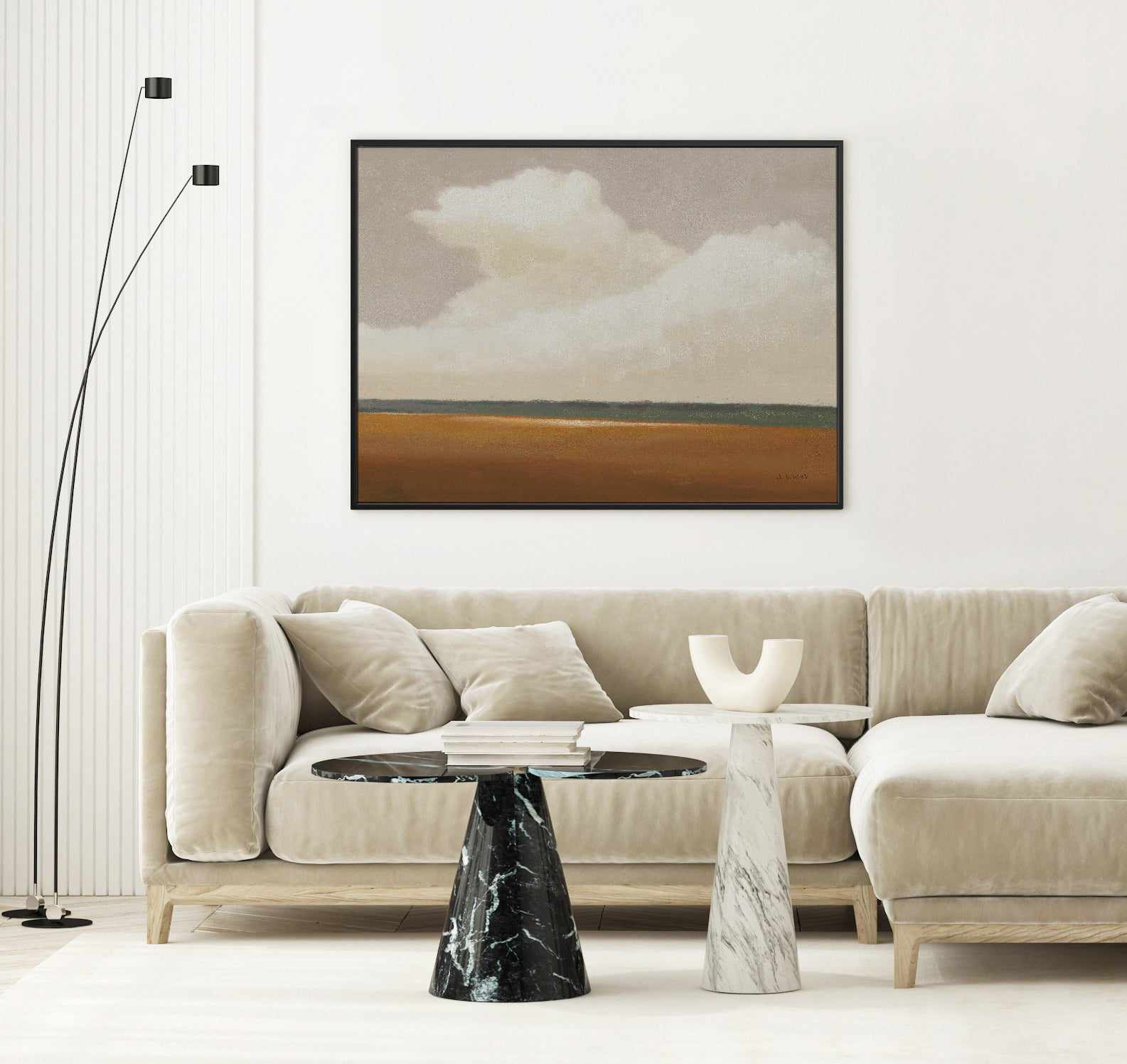 Prairie Summer Terracotta | Framed Canvas Art Print