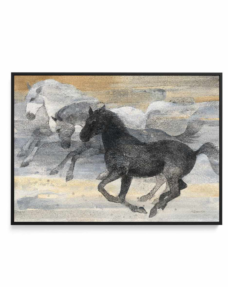 Prancing Trio | Framed Canvas Art Print