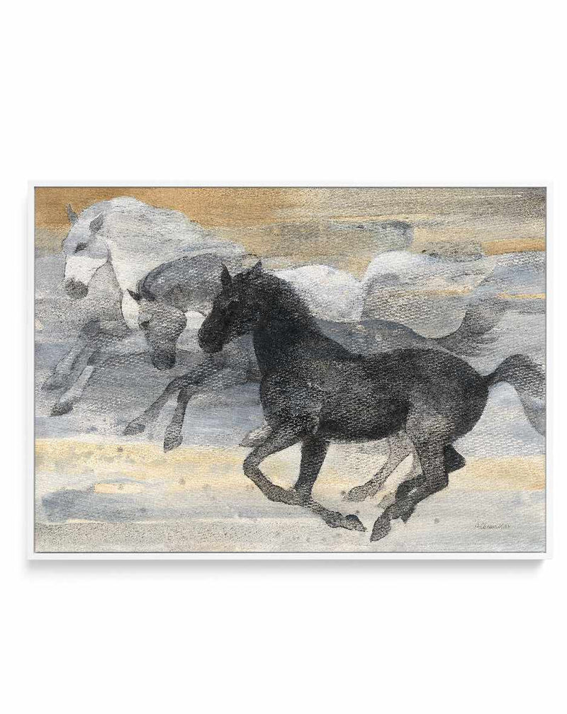 Prancing Trio | Framed Canvas Art Print