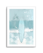 Pray for Surf in Seafoam Blue | Art Print