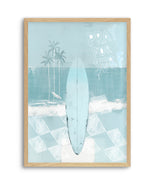 Pray for Surf in Seafoam Blue | Art Print