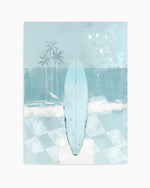 Pray for Surf in Seafoam Blue | Art Print