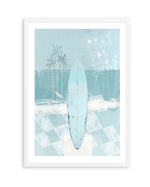 Pray for Surf in Seafoam Blue | Art Print