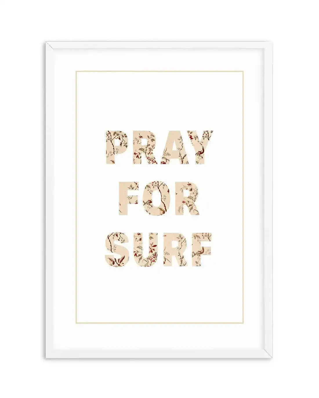 Pray for Surf | Pastel Vintage Art Print-PRINT-Olive et Oriel-Olive et Oriel-A4 | 8.3" x 11.7" | 21 x 29.7cm-White-With White Border-Buy-Australian-Art-Prints-Online-with-Olive-et-Oriel-Your-Artwork-Specialists-Austrailia-Decorate-With-Coastal-Photo-Wall-Art-Prints-From-Our-Beach-House-Artwork-Collection-Fine-Poster-and-Framed-Artwork