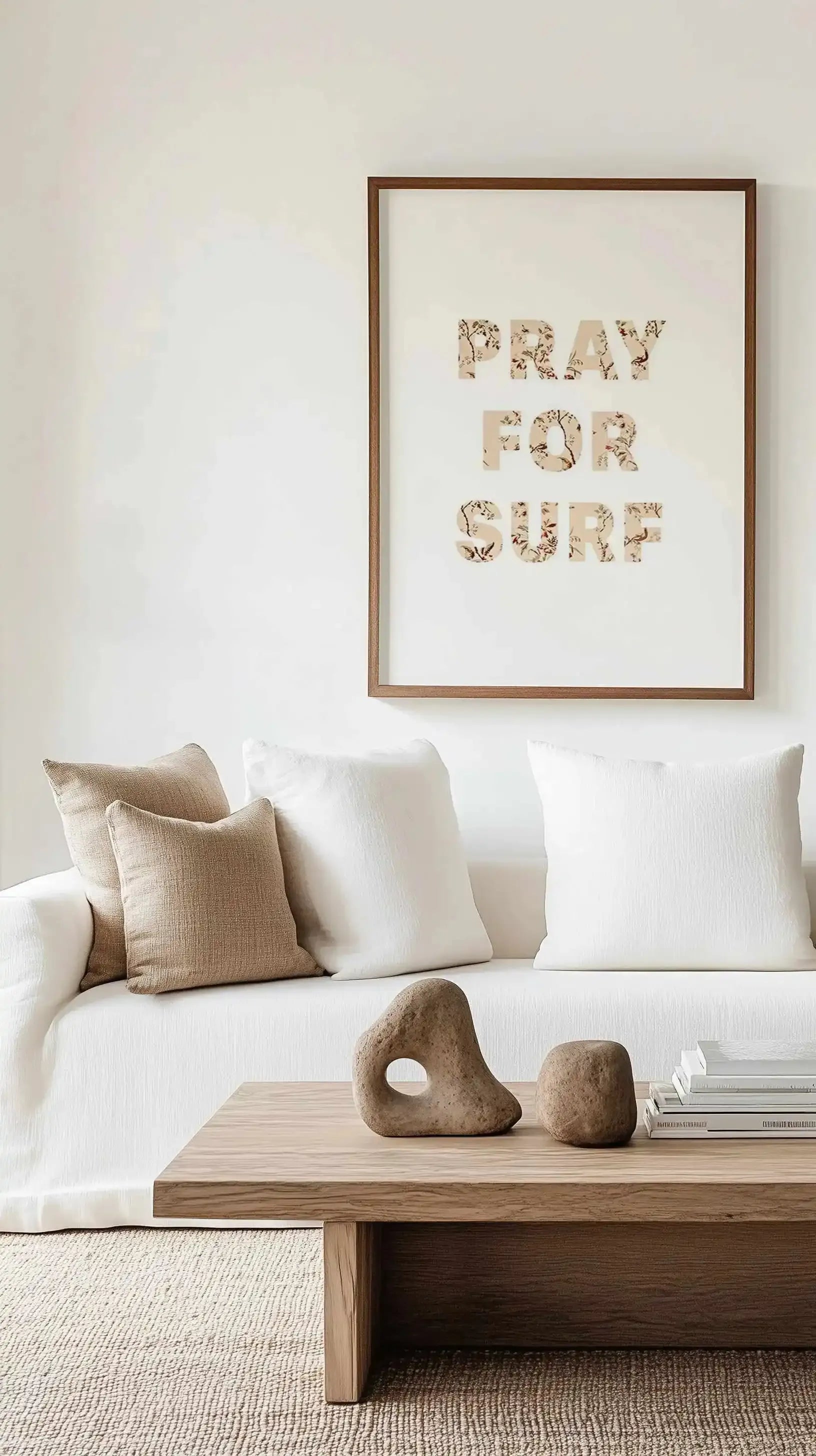 Pray for Surf | Pastel Vintage Art Print from Olive et Oriel where you can shop wallpaper and artworks online