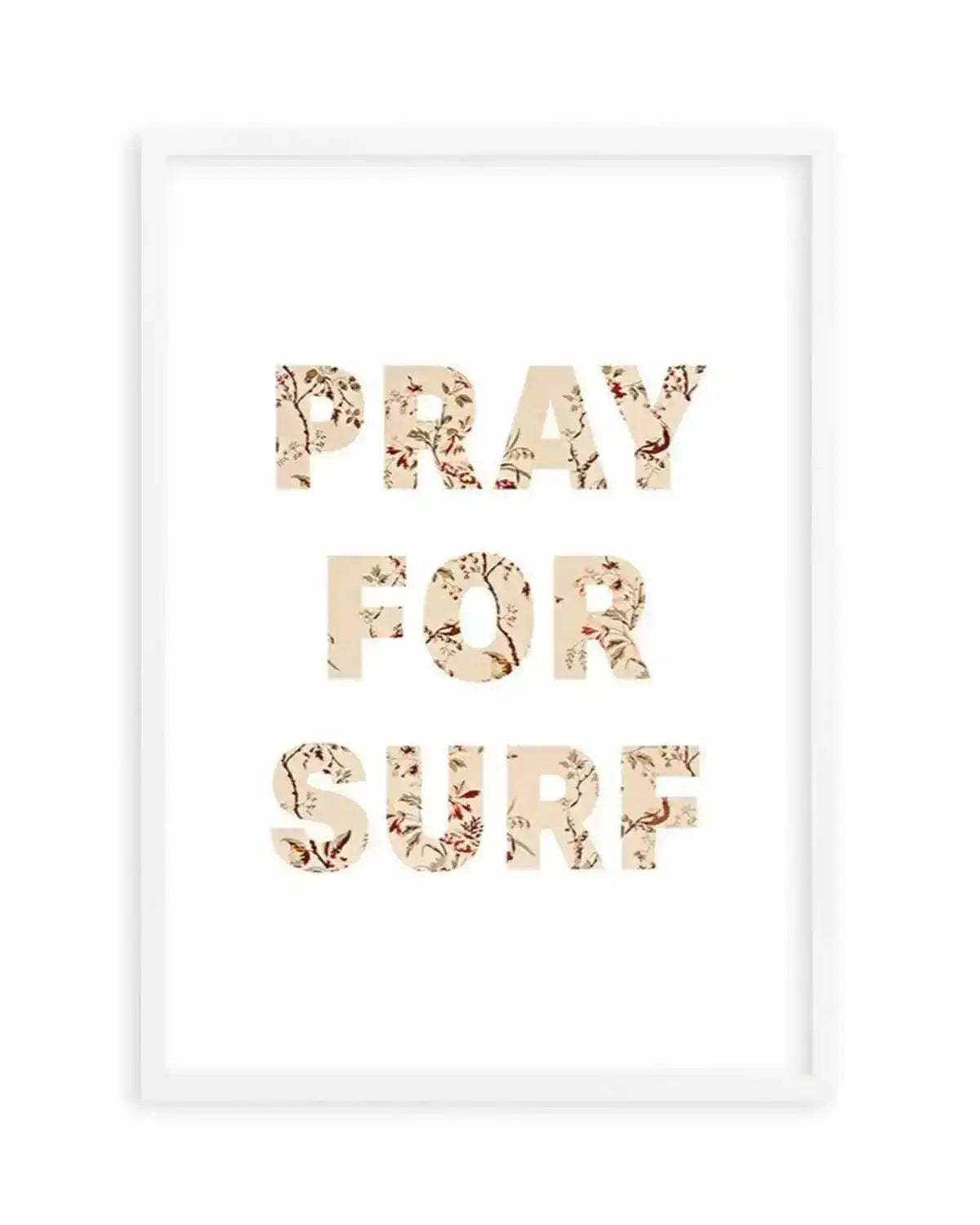 Pray for Surf | Pastel Vintage Art Print from Olive et Oriel where you can shop wallpaper and artworks online