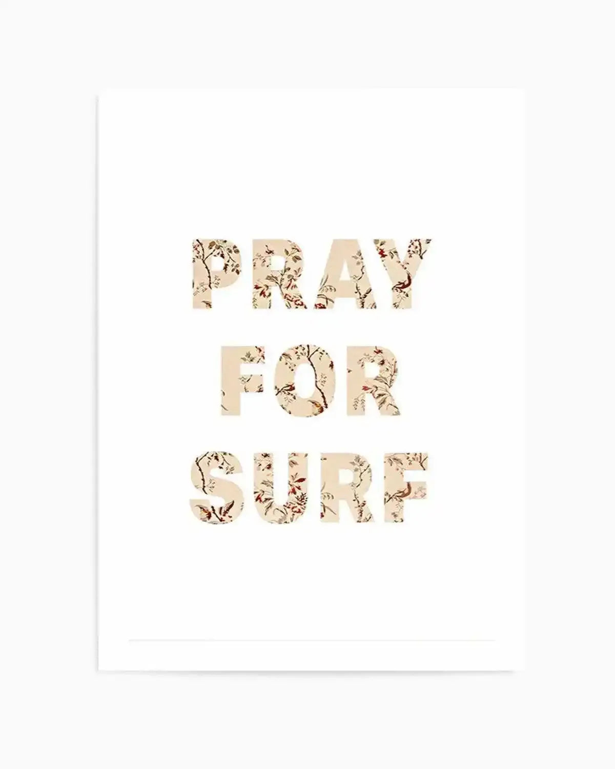 Pray for Surf | Pastel Vintage Art Print from Olive et Oriel where you can shop wallpaper and artworks online
