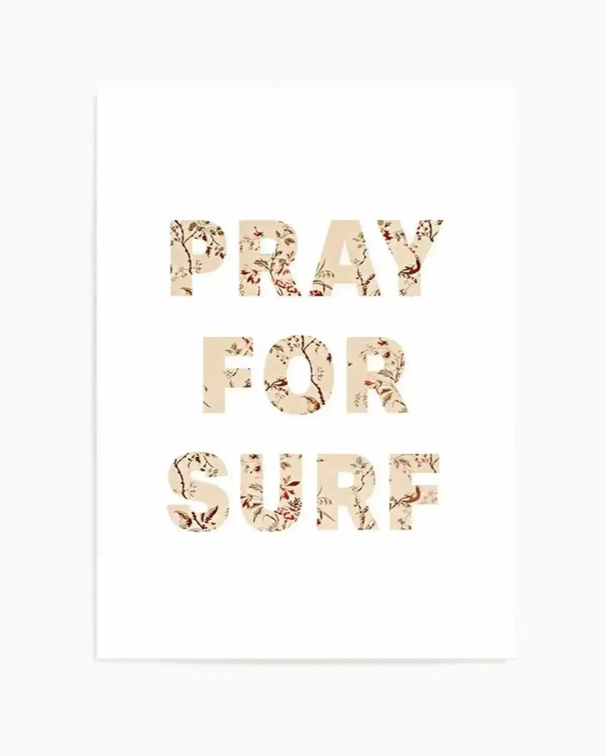 Pray for Surf | Pastel Vintage Art Print from Olive et Oriel where you can shop wallpaper and artworks online