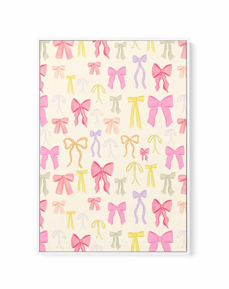 Preppy Bows | Framed Canvas Art Print from Olive et Oriel where you can shop wallpaper and artworks online