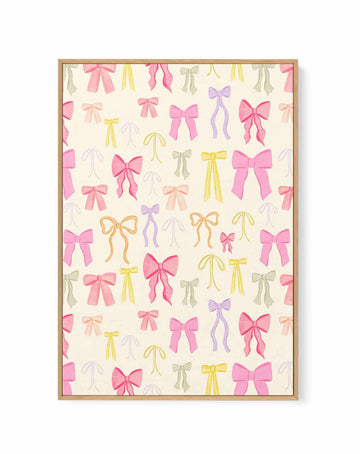 Preppy Bows | Framed Canvas Art Print from Olive et Oriel where you can shop wallpaper and artworks online