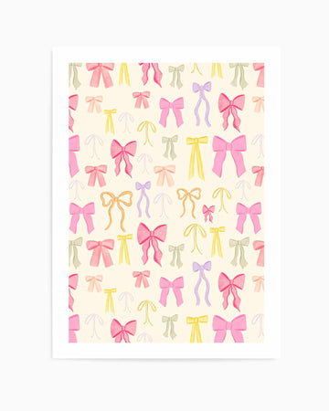 Preppy Bows | Art Print from Olive et Oriel where you can shop wallpaper and artworks online
