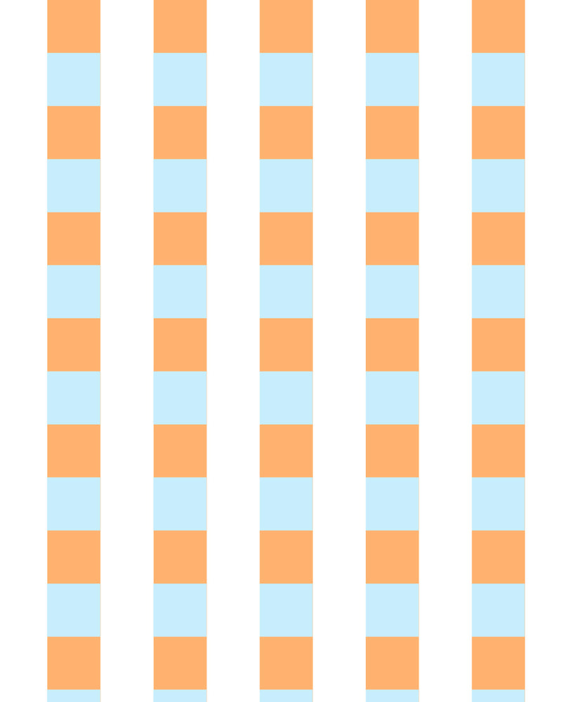 Preppy Checks in Blue & Orange By the Roll Wallpaper from Olive et Oriel where you can shop wallpaper and artworks online