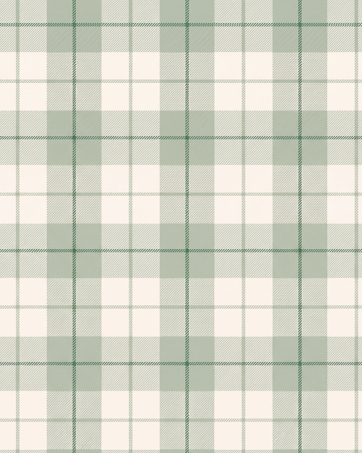Prescott Tartan in Sage Green Wallpaper