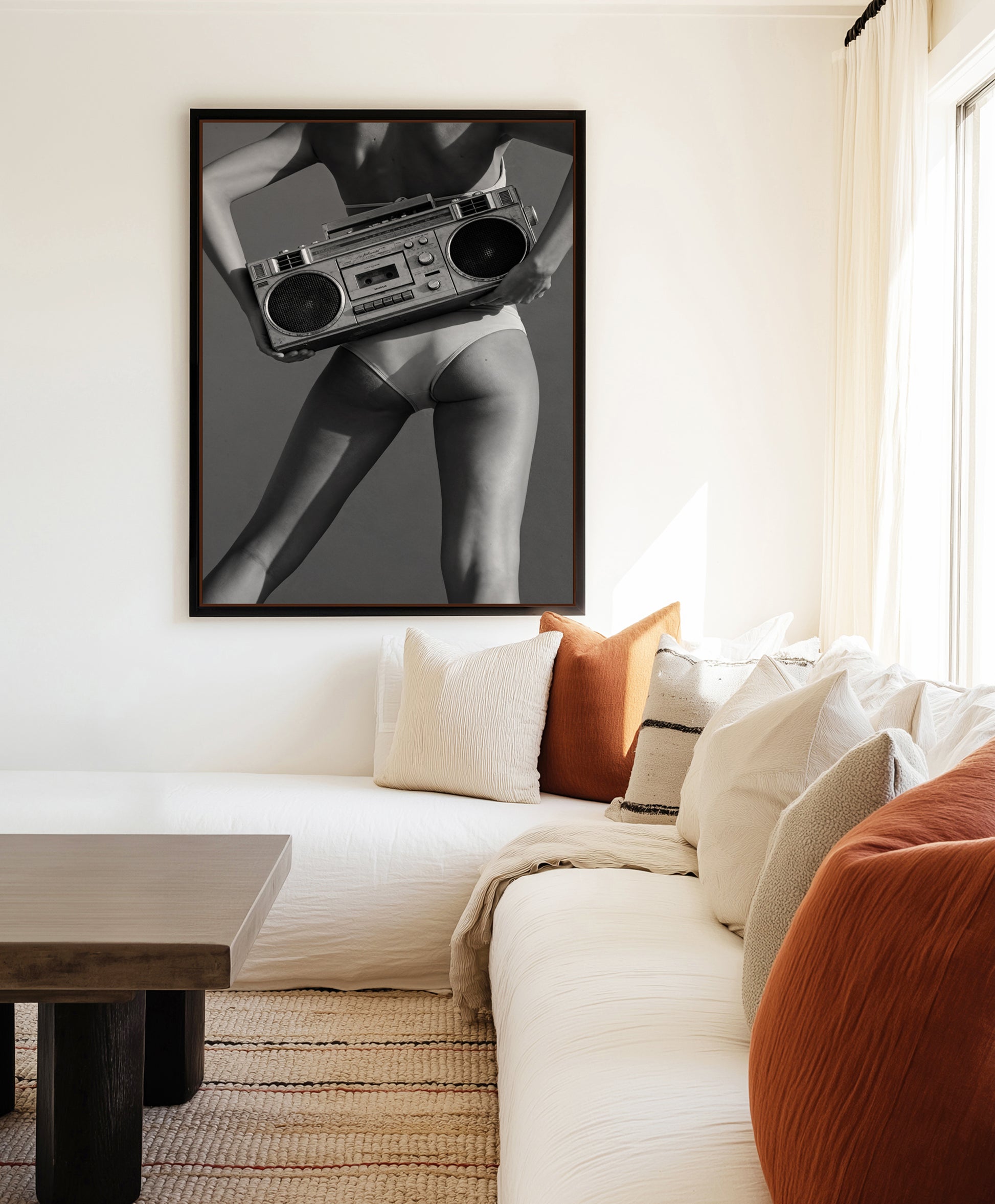 Press Play | Framed Canvas Art Print from Olive et Oriel where you can shop wallpaper and artworks online