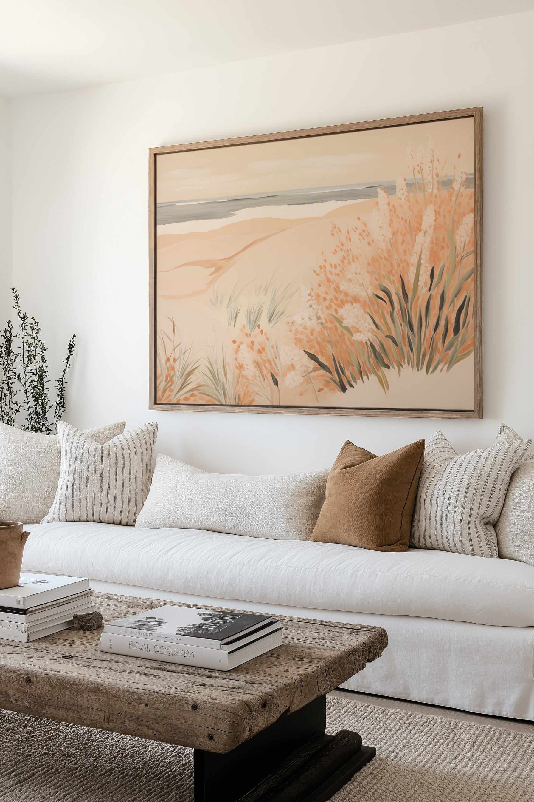 Pretty Pampas | Framed Canvas Art Print from Olive et Oriel where you can shop wallpaper and artworks online