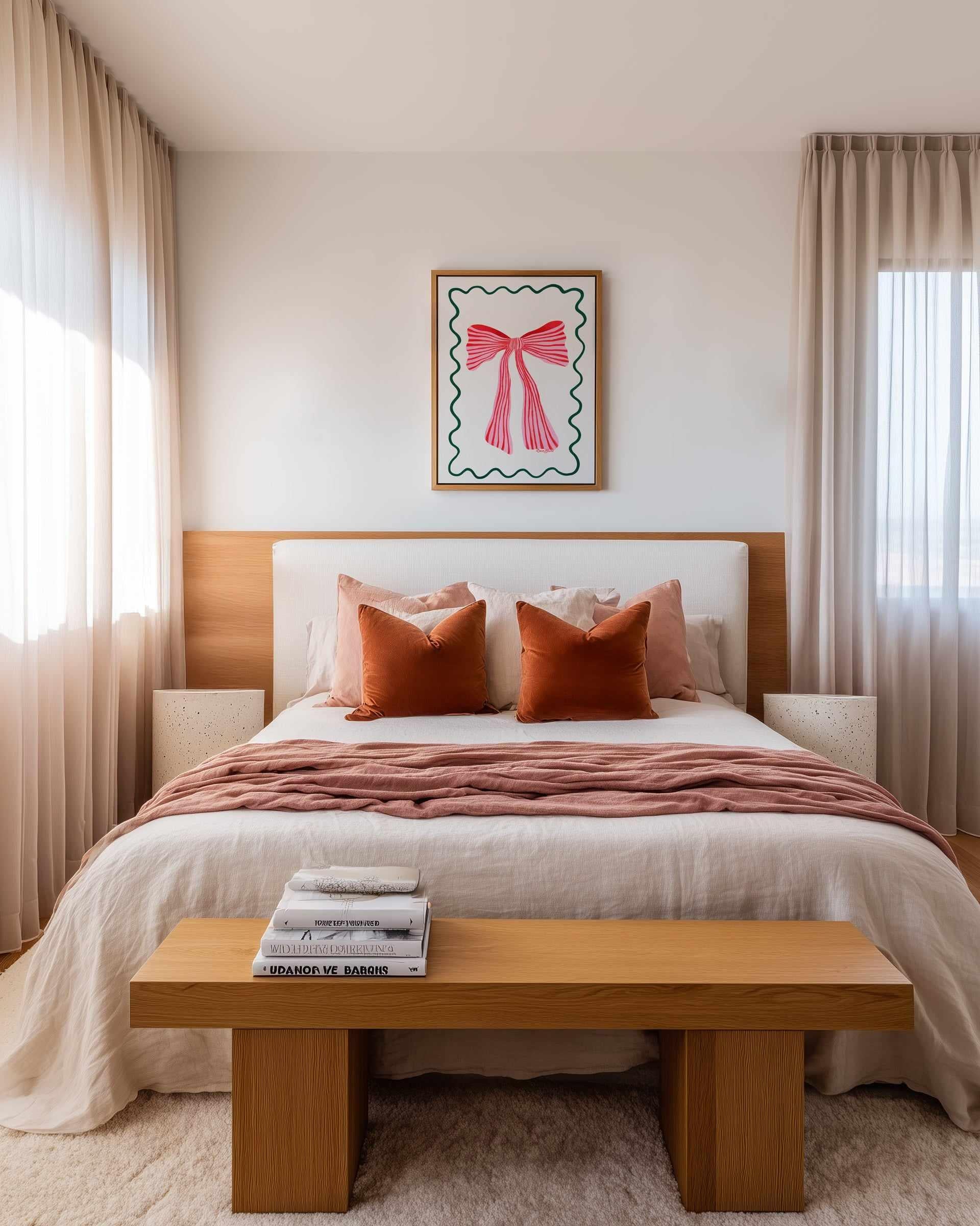 Pretty Ribbon by Baroo Bloom | Framed Canvas Art Print from Olive et Oriel where you can shop wallpaper and artworks online