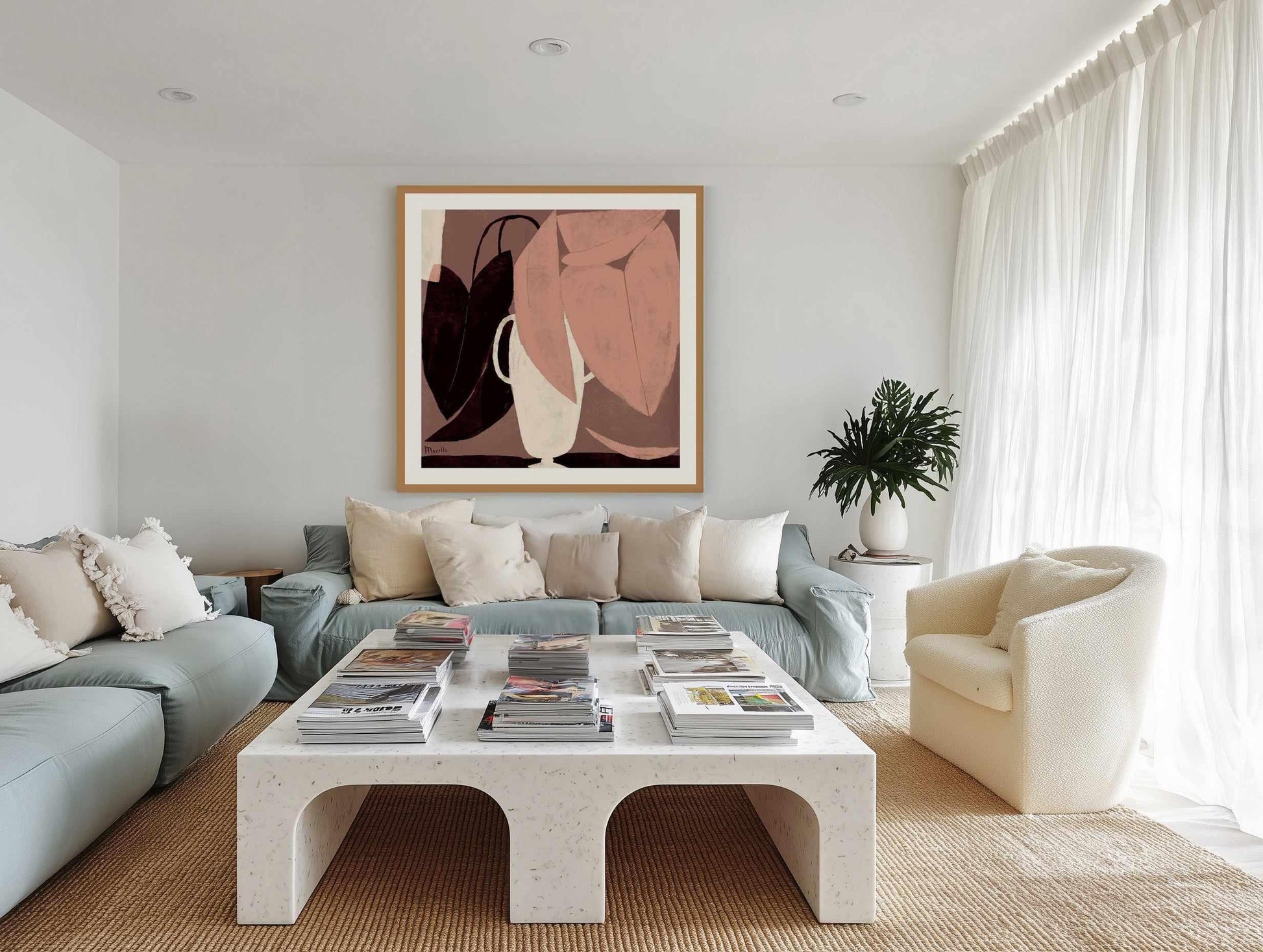 Pretty in Pink by Marco Marella | Art Print from Olive et Oriel where you can shop wallpaper and artworks online