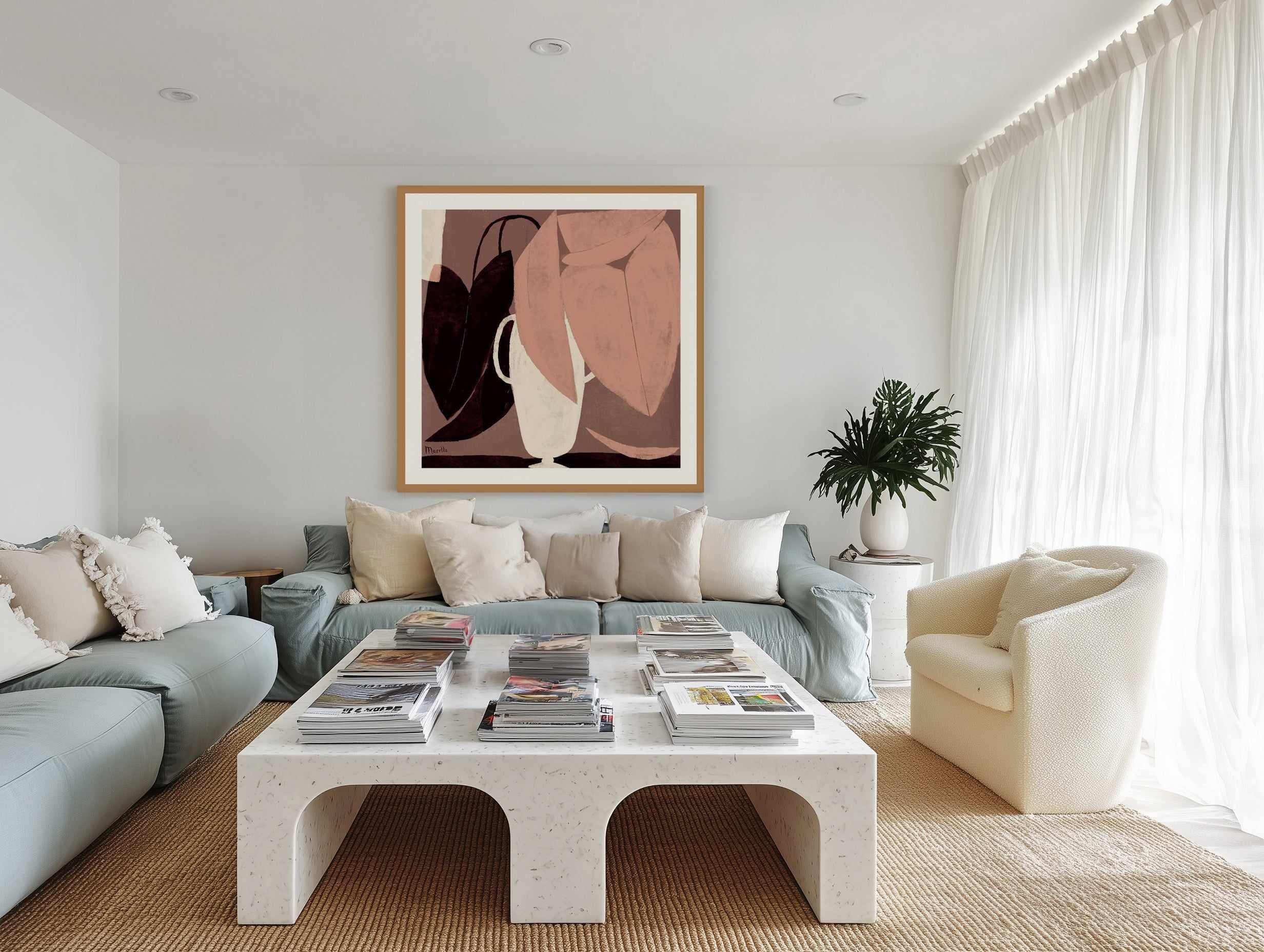 Pretty in Pink by Marco Marella | Art Print from Olive et Oriel where you can shop wallpaper and artworks online