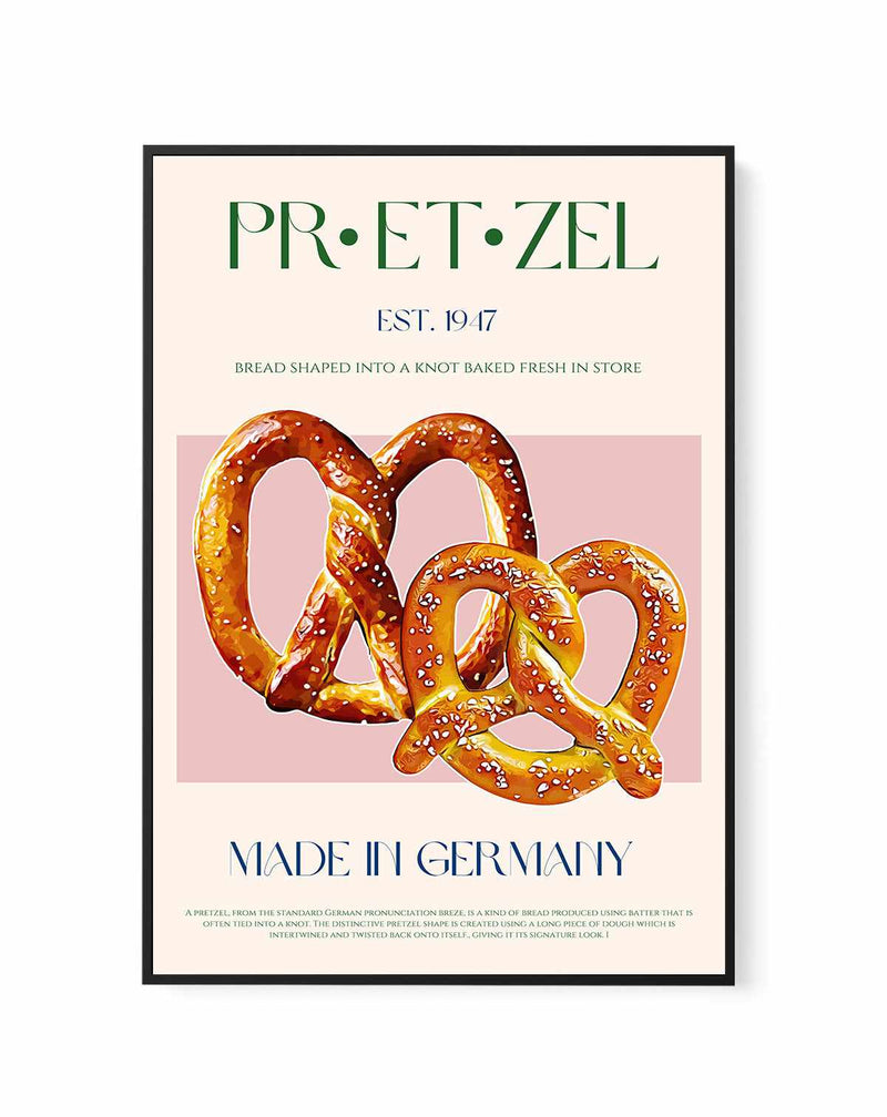 Pretzel Print By By Nazma Khokbar | Framed Canvas Art Print