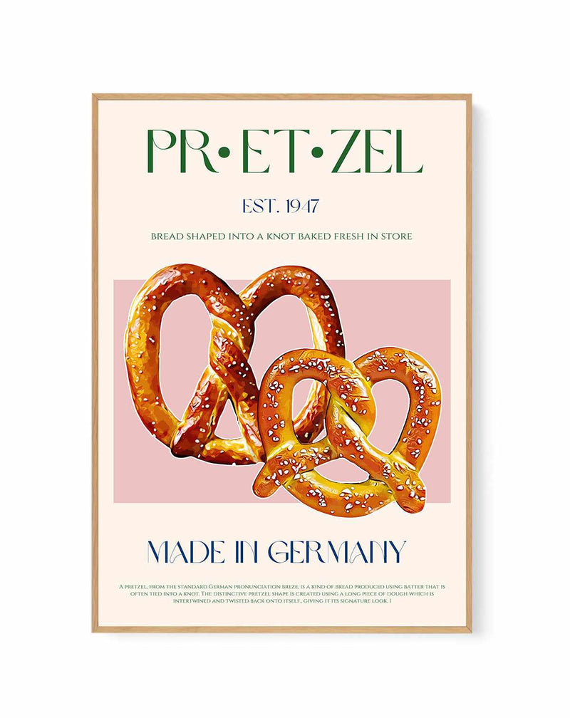 Pretzel Print By By Nazma Khokbar | Framed Canvas Art Print