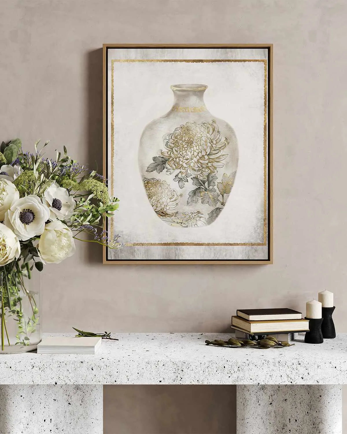 Priceless Vase I | Framed Canvas Art Print from Olive et Oriel where you can shop wallpaper and artworks online